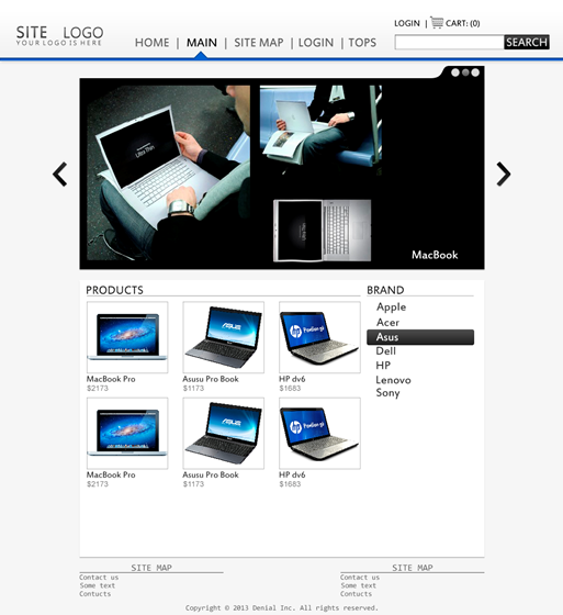 Web design: My works